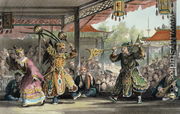 Scene from the Spectacle of 'The Sun and Moon', from 'China in a Series of Views' - Thomas Allom