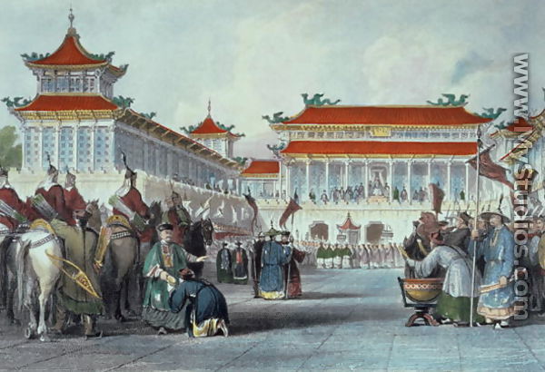 The Emperor Teaon-Kwang Reviewing his Guards, Palace of Peking, from 
