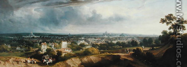 View of Paris from Montmartre  1829 - George Arnald