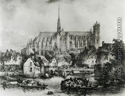 View of the Cathedral of Notre Dame, Amiens, from Pont Dudon - Eugene Balan
