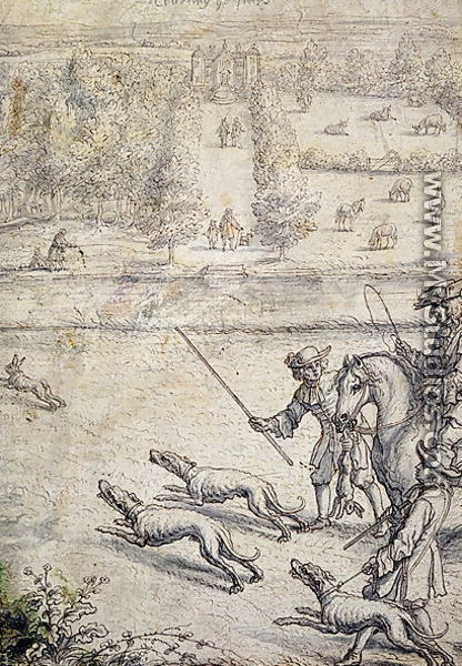 Coursing the Hare, illustration to Richard Blome