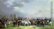 The Wiltshire great coursing meeting held at Amesbury, 16th-20th March 1847, with Stonehenge beyond - William Barraud