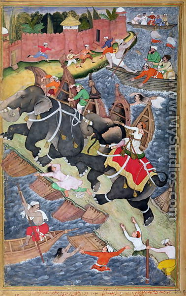 Akbar tames the Savage Elephant, Hawa