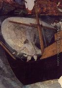 A Boat against a Reef from the Altarpiece of St. Bernard of Clairvaux - Ferrer Bassa