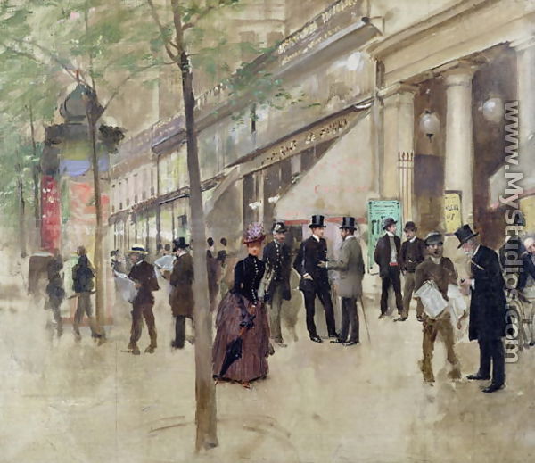 The Boulevard Montmartre and the Theatre des Varietes  c.1886 - Jean-Georges Beraud