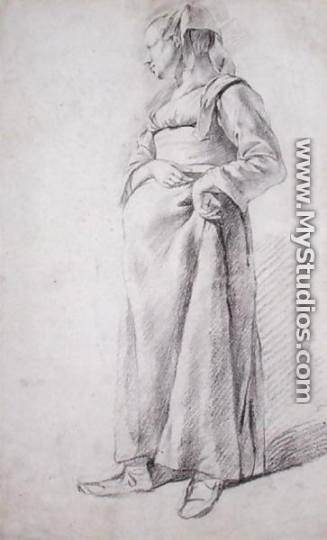 A Standing Peasant Woman - Cornelis (Pietersz.) Bega
