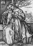 Die Jungfrau mit dem Kinde und dem Papagei 1549 - Hans Sebald Beham