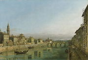 The Arno in Florence with the Ponte alla Carraia, c.1745 - Bernardo Bellotto (Canaletto)