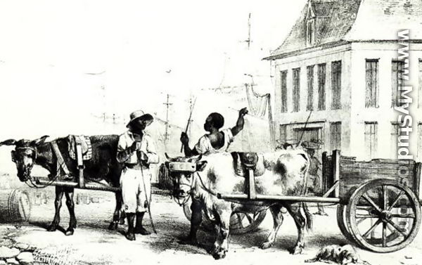 Negro Boys with bullock carts, from 