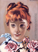 Redheaded Girl and Garland of Roses, c.1944 - Tamara de Lempicka