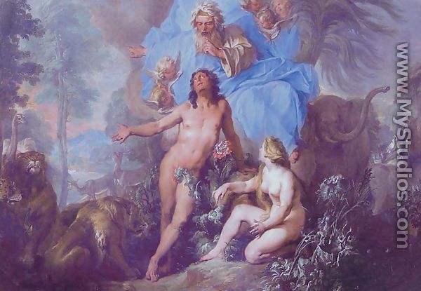 Adam et Eve au Paradis Terrestre - Nicolas Bertin