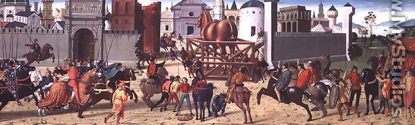 The Siege of Troy II- The Wooden Horse, c.1490-95 - Biagio D