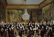 The Salon of Alfred Emilien, Comte de Nieuwerkerke - Francois-Auguste Biard