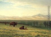 Buffalo on the Plains, c.1890 - Albert Bierstadt