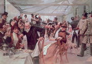 Scandinavian Artist's Luncheon at Cafe Ledoyen on Varnishing Day, 1886 - Hugo Birger