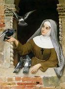 Feeding the Pigeons, 1877 - Eugene de Blaas