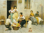 The Venetian flower vendor 1901 - Eugene de Blaas