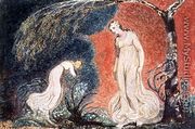 Book of Thel- the Lily bowing before Thel, before going off 'to mind her numerous charge among the verdant grass', 1789 - William Blake