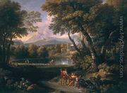 Landscape with a Lake - Jan Frans van Orizzonte (see Bloemen)