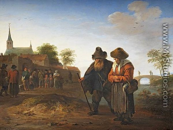 Bauernpaar in Landschaft - Pieter de Bloot