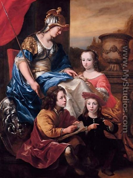 Portrait of a family, an allegory of Education - Ferdinand Bol