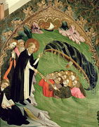 St. Dominic Rescuing Shipwrecked Fishermen from Drowning, detail from the Altarpiece of St. Claire 1415 - Lluis Borrassa