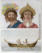 Inhabitants of Easter Island, from 'Le Costume Ancien et Moderne' - Carlo Botticelli