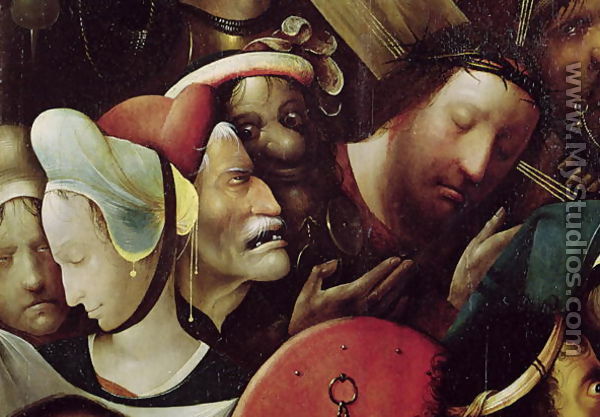 The Carrying of the Cross (detail of Christ and St. Veronica) - Hieronymous Bosch
