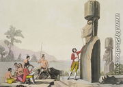 Island Monument, from Captain Cook's visit to Easter Island - C. Bottigella