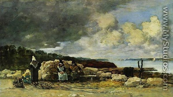 Fisherwomen at Brest - Eugène Boudin