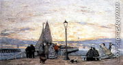 The Jetty at Trouville- Sunset 1864 - Eugène Boudin