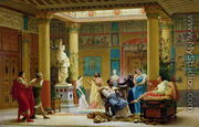 A Performance of 'The Fluteplayer' in the 'Roman' house of Prince Napoleon III, 1861 - Gustave Clarence Rodolphe Boulanger
