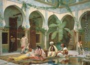La Cour du Palais de Dar Khdaouedj el Amia, Alger 1877 - Gustave Clarence Rodolphe Boulanger