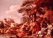 Jacob burying the strange gods under the oak by Shechem - Sébastien Bourdon