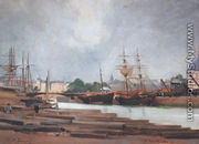 Le port de Trouville 1886 - Eugene Bourgeois