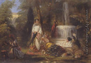 Jeunes femmes dans le jardin du serail 1846 - Auguste Jules Bouvier, N.W.S.