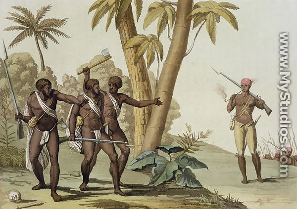British Guyana- Surinam, the Slave Rebellion, plate 65, from 