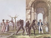 Plantation in Surinam, illustration from 'Le Costume Ancien et Moderne' c.1820 - G. Bramati