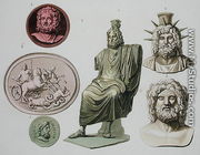 Representations of Zeus, Jupiter or Jove, plate 51 from 'Le Costume Ancien et Moderne' - G. Bramati