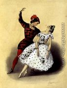 The Celebrated 'Mazurka d'Extase' Danced by M. Perrot and Mlle. Lucile Grahn at Her Majesty's Theatre - John Brandard