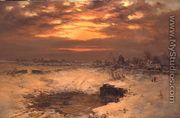 A Winter Sunset Near Hedingham - Charles Branwhite