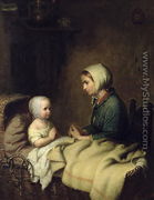 Little Girl Saying Her Prayers in Bed - Meyer Georg von Bremen