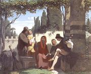 Florentine troubadours in the 14th century, 1860 - Vincenzo Cabianca