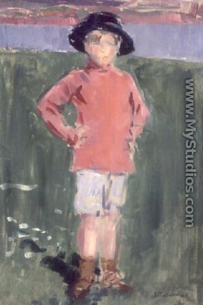 Young Boy on the Shore, Iona - Francis Campbell Boileau Cadell