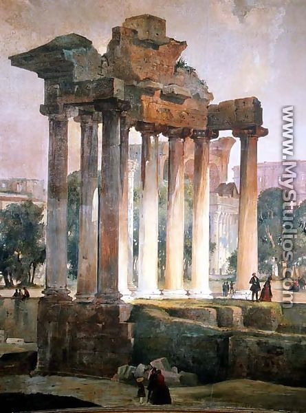 The Ruined Temple of Saturn in The Roman Forum - T. Caffi