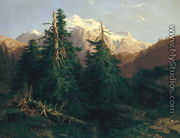 Glacier, Rosen Lanigletscher, 1854 - Alexandre Calame