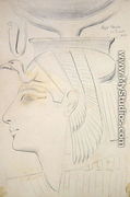 Study of a Relief of a Goddess in the Temple of Seti I, Abydos, 1874 - F. A. Bridgeman