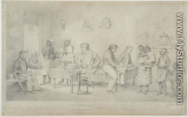 Protector of Slaves Office, Trinidad, c.1833 - Richard Bridgens