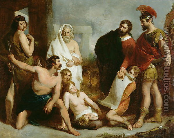 The Romans Teaching the Mechanical Arts to the Ancient Britons, 1831 - Henry Perronet Briggs