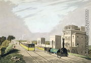 View of the Manchester and Liverpool Railway, taken at Newton, 1825 - Charles Calvert